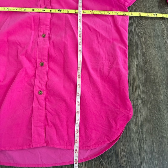 J. Crew Classic-fit ruffleneck shirt in corduroy Pink - Picture 8 of 8